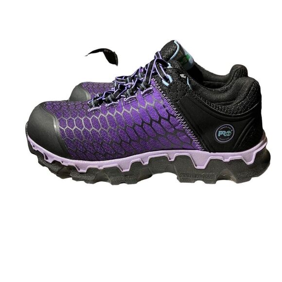 Timberland PRO Women's 8.5 Purple Powertrain Sport Alloy Toe Work Sneaker ESD - Picture 4 of 10